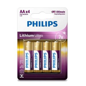 Philips Baterie AA 1, 5 V Lithium Ultra, 4 ks obraz