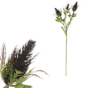 Umělá květina Eryngium fialová, 66 cm obraz