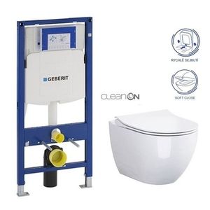 GEBERIT Duofix bez tlačítka + WC CERSANIT ZEN CLEANON + SEDÁTKO 111.300.00.5 HA1 obraz