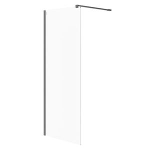 CERSANIT Sprchová zástěna WALK-IN MILLE 80X200, černá, průhledné sklo S161-007 obraz