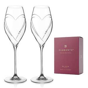 Diamante Swarovski prosecco Hearts 230 ml 2 ks obraz