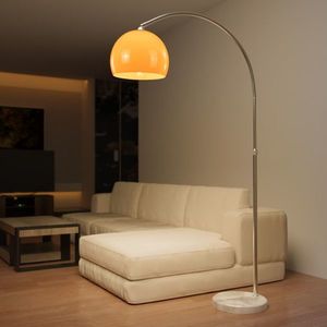 88973 Jago Stojací oblouková lampa oranžová, 130 - 180 cm obraz