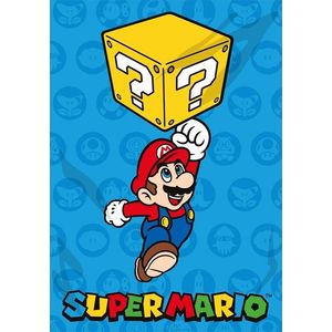 Faro Dětská fleecová deka POLAR SUPER MARIO 100x140 cm modrá obraz