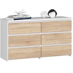 Ak furniture Komoda CL6 100 cm bílá/dub sonoma obraz