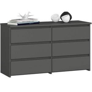 Ak furniture Komoda CL6 100 cm grafitově šedá obraz