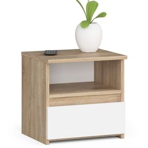 Ak furniture Noční stolek CL1 40 cm dub sonoma/bílý obraz