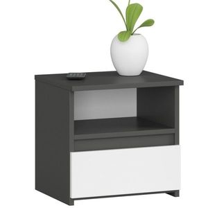 Ak furniture Noční stolek CL1 40 cm grafitově šedý/bílý obraz