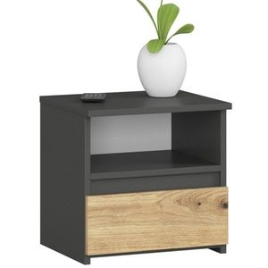 Ak furniture Noční stolek CL1 40 cm grafitově šedý/dub artisan obraz