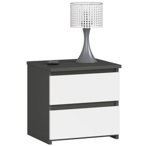 Ak furniture Noční stolek CL2 40 cm grafitově šedý/bílý obraz