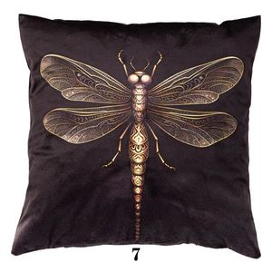 Faro Povlak na polštář DRUK DRAGONFLY 40x40 cm zlatý/černý obraz