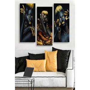 Wallity Sada obrazů GOLDEN WOMAN I 20 x 50 cm 3 kusy obraz