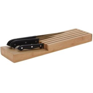 DekorStyle Stojan na nože Wood 39x11 cm bambus obraz