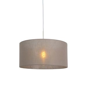 Venkovská závěsná lampa bílá s odstínem taupe 50 cm - Combi 1 obraz