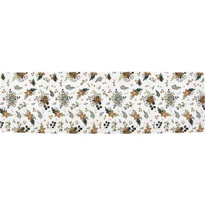 Bavlněný běhoun na stůl s vánočním motivem 40x140 cm Festive Flowers – Butter Kings obraz