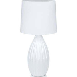 Bílá stolní lampa Markslöjd Stephanie, ø 24 cm obraz