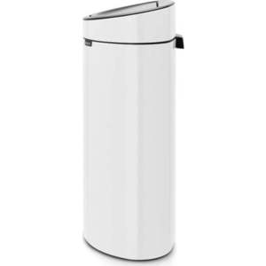 Bílý dotykový ocelový odpadkový koš 40 l Touch Bin – Brabantia obraz