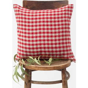 Lněný povlak na polštář 40x40 cm Red Gingham – Linen Tales obraz