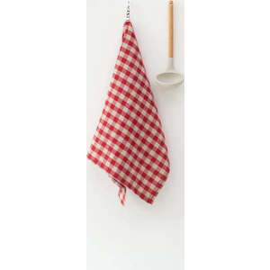 Lněná utěrka 45x65 cm Red Gingham – Linen Tales obraz