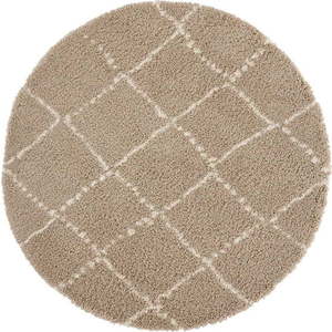 Světle hnědý koberec Mint Rugs Hash, ⌀ 120 cm obraz