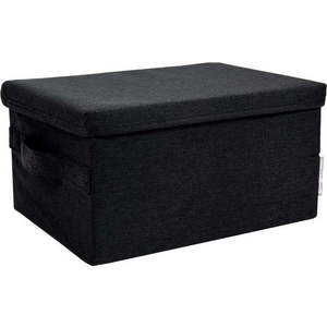 Černý látkový úložný box s víkem 35x19x26 cm Soft Storage – Bigso Box of Sweden obraz