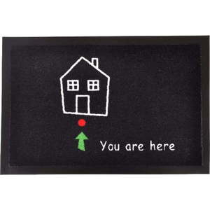 Černá rohožka Hanse Home You Are Here, 40 x 60 cm obraz