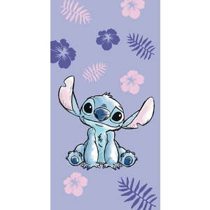 Fialová bavlněná dětská osuška 70x140 cm Lilo and Stitch – Jerry Fabrics obraz