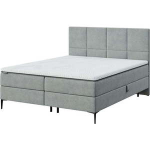 Šedá boxspring postel s úložným prostorem 160x200 cm Bufo – MESONICA obraz