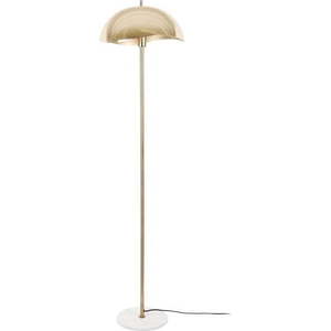 Stojací lampa ve zlaté barvě s kovovým stínidlem (výška 154 cm) Waved – Leitmotiv obraz