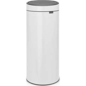 Bílý dotykový ocelový odpadkový koš 30 l Touch Bin – Brabantia obraz