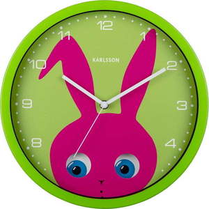 Dětské hodiny ø 31 cm Peekaboo Bunny – Karlsson obraz