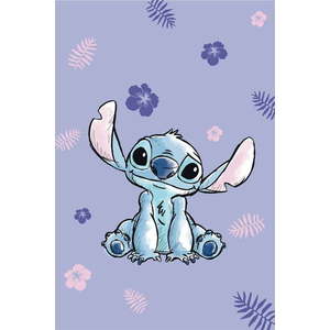 Fialová dětská deka z mikroflanelu 100x150 cm Lilo and Stitch – Jerry Fabrics obraz