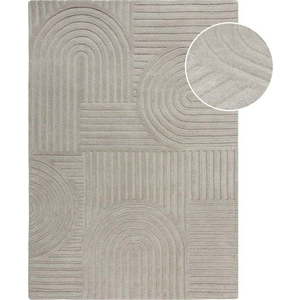 Šedý vlněný koberec Flair Rugs Zen Garden, 120 x 170 cm obraz