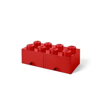 Úložný box 8 s šuplíky, více variant - LEGO Barva: červená obraz