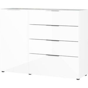 Premium Living ŠIROKÁ KOMODA, bílá, 134/102/42 cm obraz