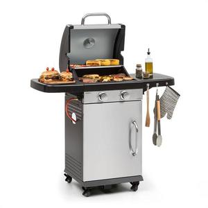 Klarstein Gazooka 2.0T, plynový BBQ gril, 2 x 3 kW hořák, ušlechtilá ocel obraz