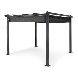 Blumfeldt Pantheon, pergola, přístřešek, 3 x 3 m, hliník, stříška proti slunci, polyester obraz