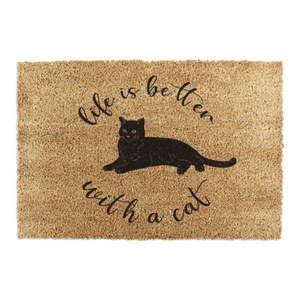 Rohožka z kokosového vlákna 60x90 cm Life Is Better With a Cat – Artsy Doormats obraz