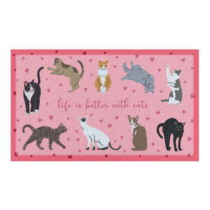 Rohožka 40x70 cm Life Is Better With Cats – Artsy Doormats obraz