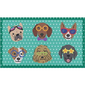 Rohožka 40x70 cm Dogs on Polka Dots – Artsy Doormats obraz