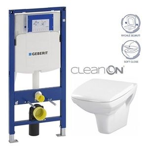 Geberit Duofix WC CERSANIT CARINA CLEANON + SEDÁTKO 111.300.00.5 CA2 obraz