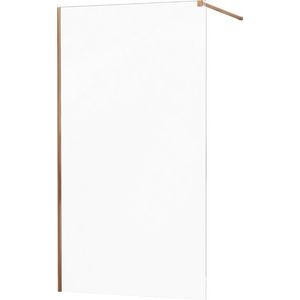 MEXEN/S KIOTO Sprchová zástěna WALK-IN 50x200 cm 8 mm, růžové zlato, transparent 800-050-101-60-00 obraz