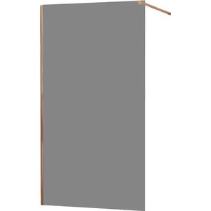 MEXEN/S KIOTO Sprchová zástěna WALK-IN 70x200 cm 8 mm, růžové zlato, kouřové sklo 800-070-101-60-40 obraz