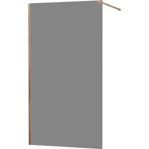 MEXEN/S KIOTO Sprchová zástěna WALK-IN 100x200 cm 8 mm, růžové zlato, kouřové sklo 800-100-101-60-40 obraz