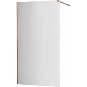 MEXEN/S KIOTO Sprchová zástěna WALK-IN 120x200 cm 8 mm, růžové zlato, zrcadlové sklo 800-120-101-60-50 obraz