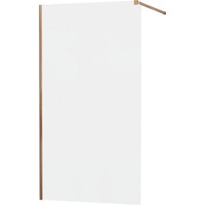 MEXEN/S KIOTO Sprchová zástěna WALK-IN 80x200 cm 8 mm, růžové zlato, matné sklo 800-080-101-60-30 obraz