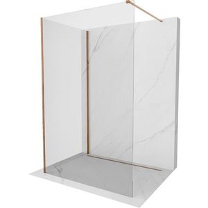 MEXEN/S Kioto Sprchová zástěna WALK-IN 90 x 70 cm, transparent, růžové zlato 800-090-212-60-00-070 obraz