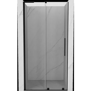 MEXEN/S Velar L posuvné sprchové dveře 120 cm, transparent, černá 871-120-003-01-70 obraz