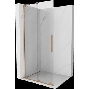 MEXEN/S Velar L Sprchová zástěna posuvná Walk-in 120 x 200 cm, transparent 8 mm, měď kartáčovaná 871-120-003-03-65 obraz