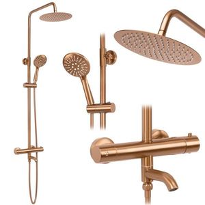 REA Sprchový set s termostatem LUNGO Copper Brush REA-P8807 obraz