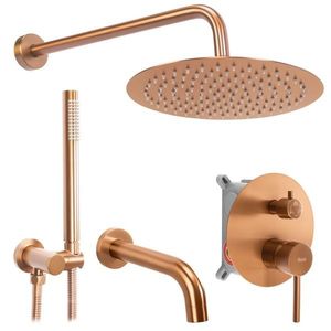 REA Podomítková koupelnová sada LUNGO Copper Brush + BOX REA-P8810 obraz